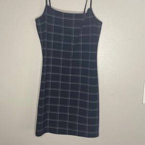 Plaid Two Strap Mini Dress